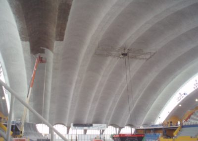 Aislamiento acústico y térmico de bóveda en Pabellón Polideportivo de Oviedo