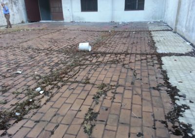 Fases reimpermeabilización de patio. Calle Alacalde M. Castaño (1)
