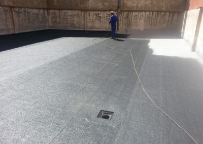 Fases reimpermeabilización de patio. Calle Alacalde M. Castaño